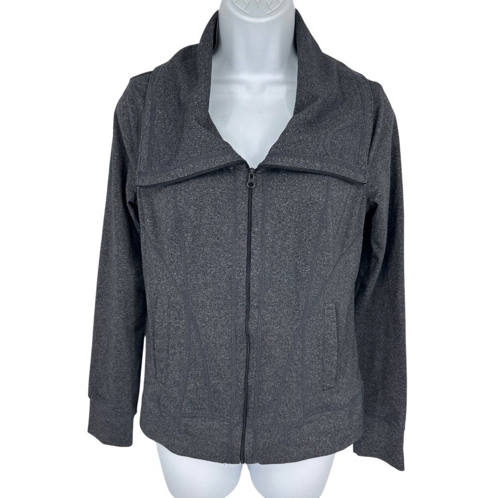 Prana Breathe Long‎ Sleeve Wide Collar Zip Up Athletic Jacket Size S